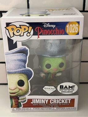 Jiminy Cricket Funko 1026 Diamond Collection BAM Exclusive MIB Disney Pinocchio